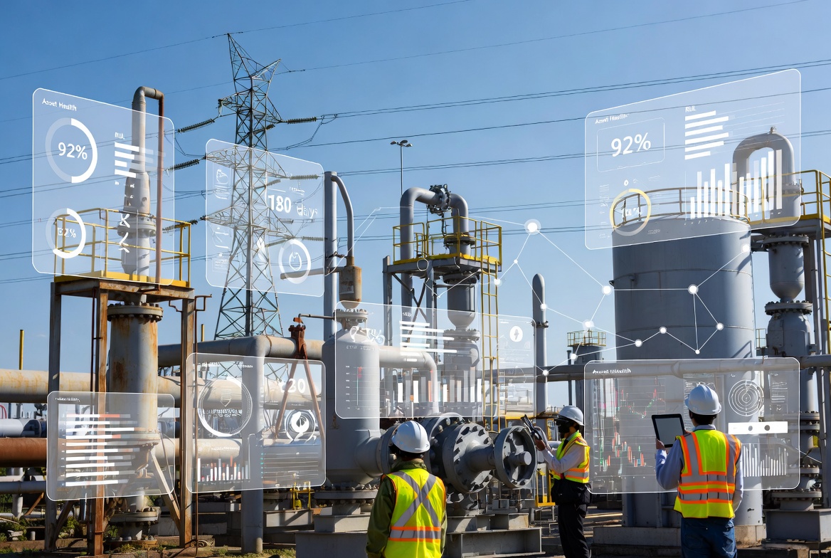 Engineers in the field with live asset data